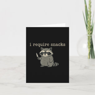 Cartão Engraçado Raccoon, Eu Preciso De Uma T-shirt De Sn
