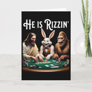 Cartão Engraçado Rizz Ele Está Rizzin Jesus
