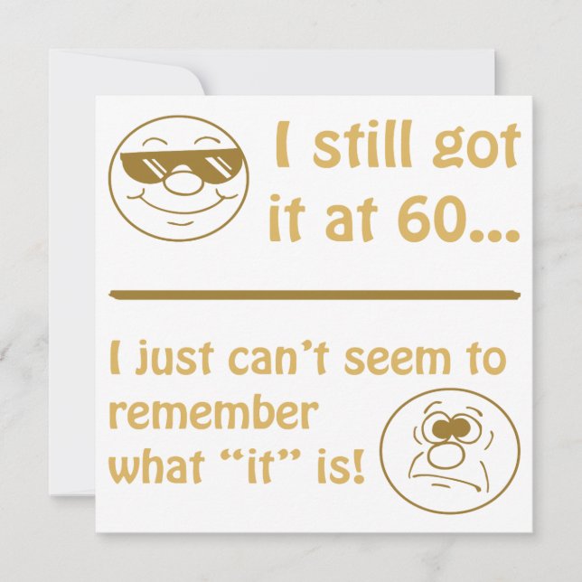 Cartão Engraçado Rostos 60º Aniversário Gifts (Frente)