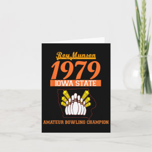 Cartão Engraçado Roy Munson King Pin Boliche Camisa 2