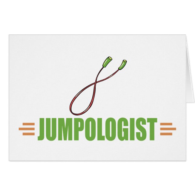 Cartão Engraçado Salto de Roping (Frente Horizontal)