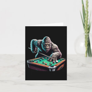 Cartão Engraçado Sasquatch Billiards Piscina Player Men