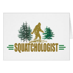 Cartão Engraçado Sasquatch, Esmagamento, Esmagamento, Cr