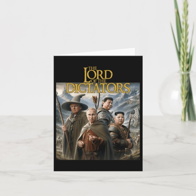 Cartão Engraçado Senhor Ditadores Anti-Putin Trump Kim Jo (Frente)