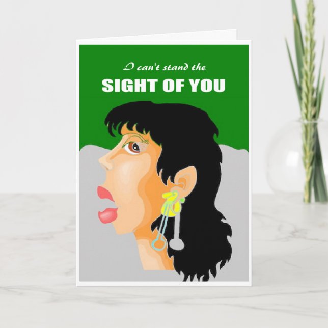 Cartão Engraçado sentir sua falta (Frente)