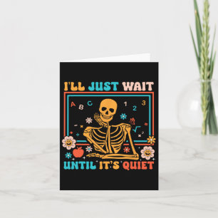 Cartão Engraçado Skeleton Professor Halloween Homens Mulh