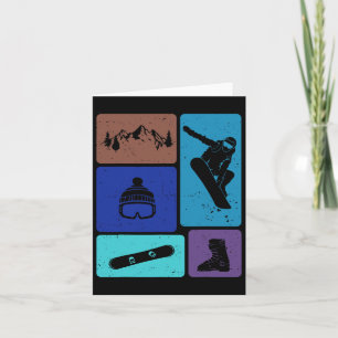 Cartão Engraçado Snowboard Lover Snowboarder Esportes de