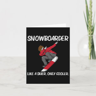 Cartão Engraçado Snowboard Para Homens Mulheres Skier Sno