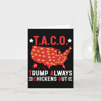 Cartão Engraçado T.a.c.o Trump Sempre Foge Taco Usa M