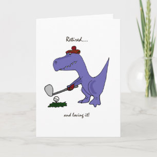 Cartão Engraçado, T-Rex Dinossaur Gofing Reformado