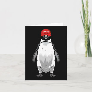 Cartão Engraçado Tarrif Penguin Anti Trump