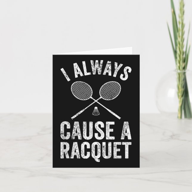 Cartão Engraçado Treinador Do Jogador De Badminton Eu Sem (Frente)