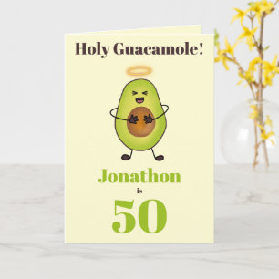 Cartão Engraçado trocadilho de abacate da comida mexicana