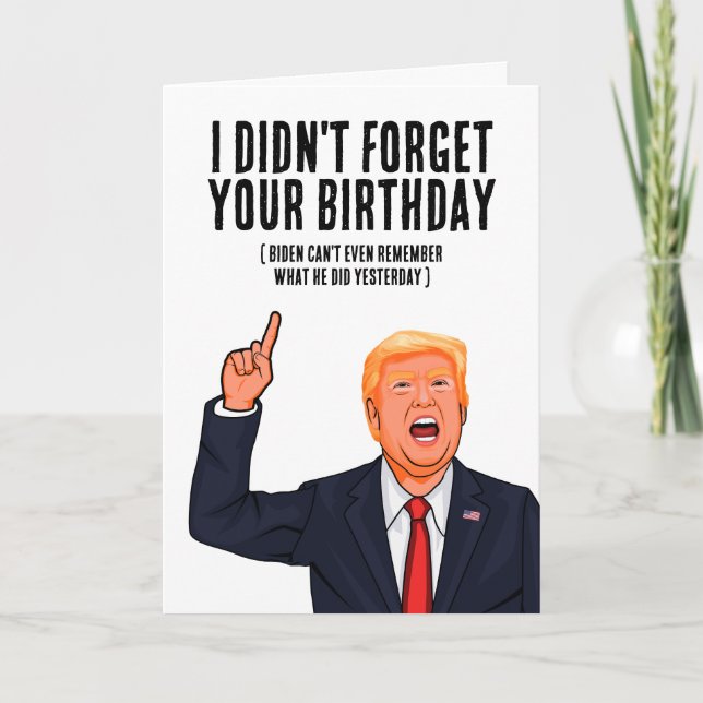 Cartão Engraçado Trump Birthday (Frente)