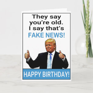 Cartão Engraçado Trump Birthday Gift