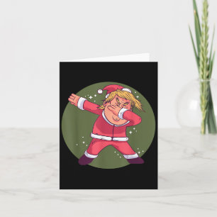 Cartão Engraçado Trump Dabbing Papai Noel Natal Paj