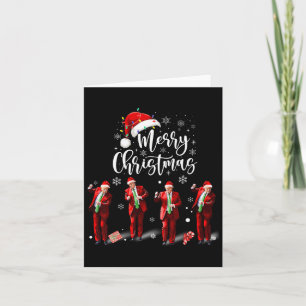 Cartão Engraçado Trump Dance Papai Noel Feliz Natal