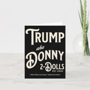 Cartão Engraçado Trump Donny Dois Dólares 2 Dólares No Na