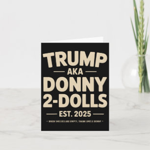Cartão Engraçado Trump Donny Dois Dólares 2 Dólares No Na