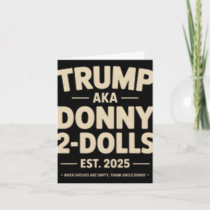 Cartão Engraçado Trump Donny Dois Dólares 2 Dólares No Na