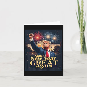 Cartão Engraçado Trump Faça Ano Novo Grande Novamente Tru