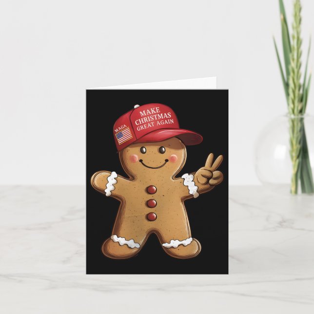 Cartão Engraçado Trump Gingerpão Homem Faz Excelente de N (Frente)