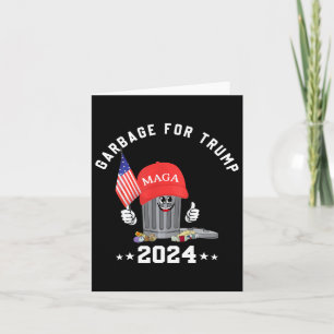 Cartão Engraçado Trump Mega Garbage Can Personagem de des