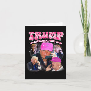 Cartão Engraçado Trump Rosa Mentira Mim Ainda Trump 2024