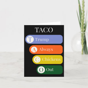 Cartão Engraçado Trump Sempre Fala O Comércio De Taco
