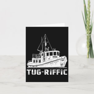 Cartão Engraçado Tugboat Towboat Tug Barco Pun