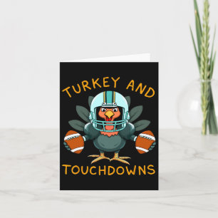 Cartão Engraçado Turquia E Touchdowns Graças A Futebol