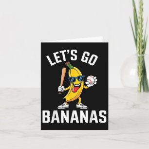 Cartão Engraçado Vamos Bananas Cuja Fruta de Banana Jogue