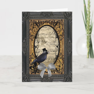 Cartão Engraçado vintage Gothic.