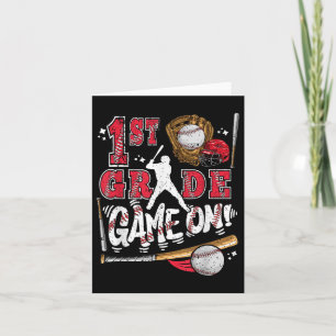 Cartão Engraçado Voltar À Escola 1rua Jogo Baseball No Fi