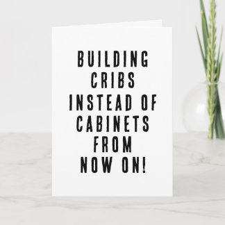 Cartão Engraçado Woodworker Gravidez Anunciante