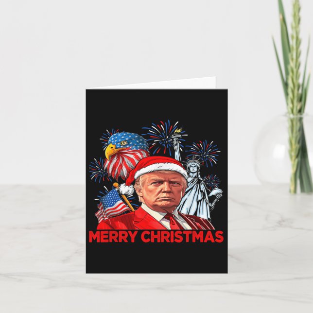 Cartão Engraçado Xmas Donald Trump Feliz Natal Engraçado  (Frente)