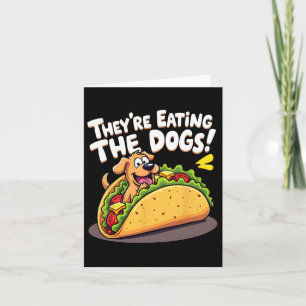 Cartão Engraçados Estão Comendo Os Cães Os Gatos