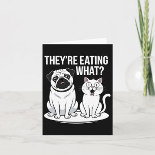 Cartão Engraçados estão comendo os cães que estão comendo