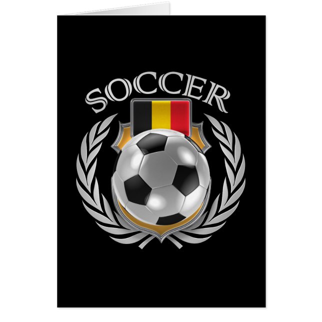 Cartão Engrenagem do fã do futebol 2016 de Bélgica (Frente)