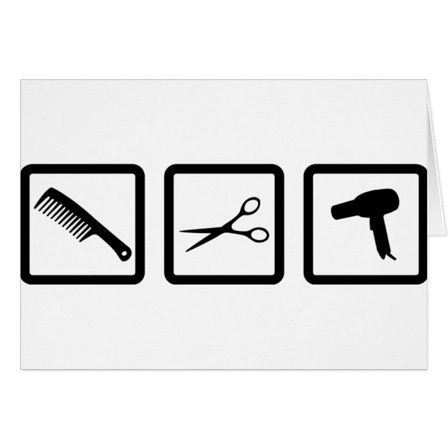 Cartão engrenagem do haircutter (Frente Horizontal)