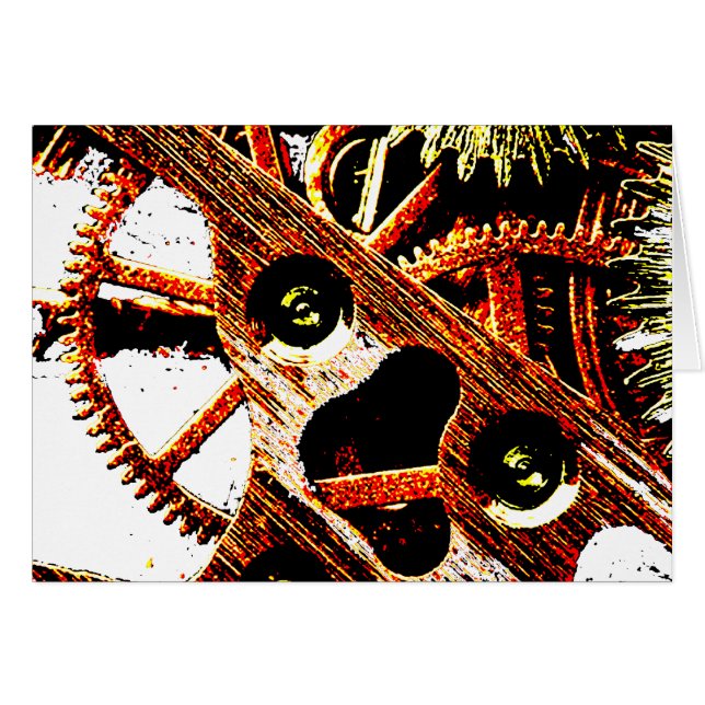 Cartão Engrenagens acima batidas do pulso de disparo (Frente Horizontal)