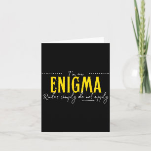 Cartão Enigma, As Regras Simplesmente Não Se Aplicam 