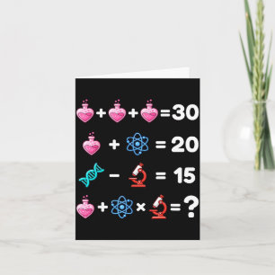 Cartão Enigma de Matemática de Ciência do Dia dos Namorad