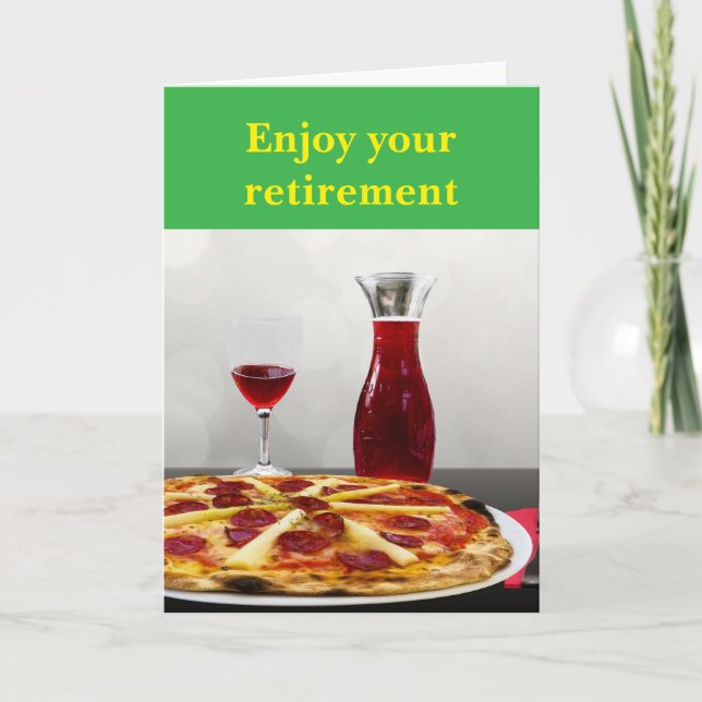 Cartão Enjoy your retirement. (Frente)