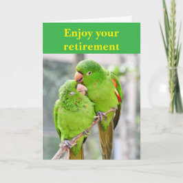 Cartão Enjoy your retirement.