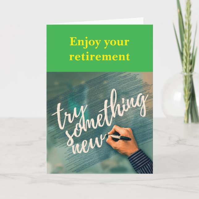 Cartão Enjoy your retirement. (Frente)