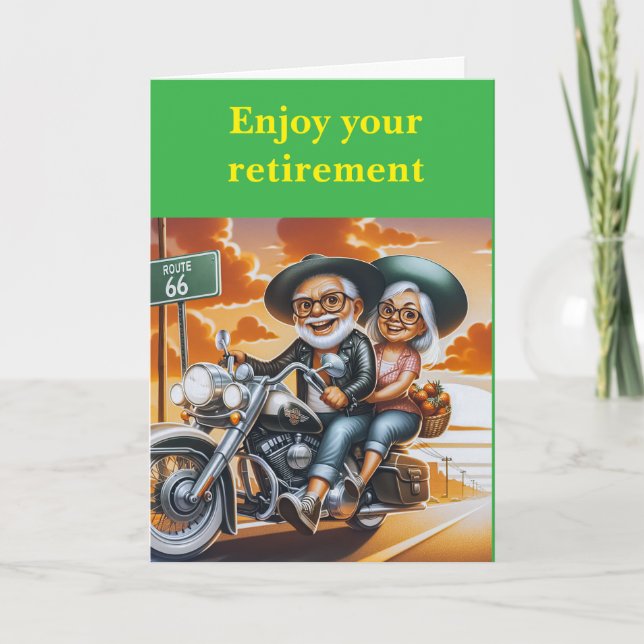 Cartão Enjoy your retirement. (Frente)