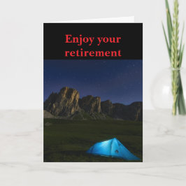 Cartão Enjoy your retirement.