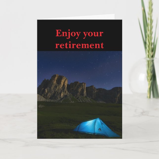 Cartão Enjoy your retirement. (Frente)