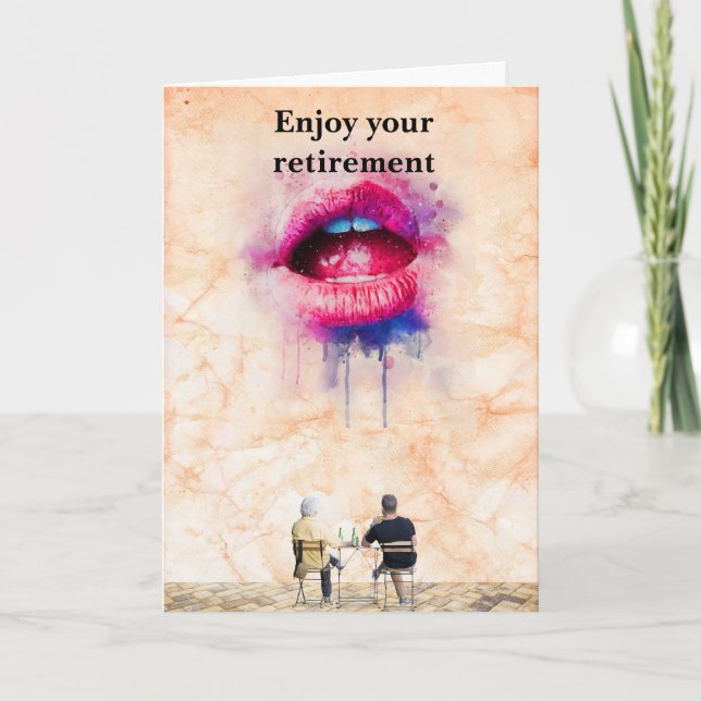 Cartão Enjoy your retirement. (Frente)